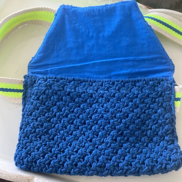 NEW O’Neill Joni Blue Crochet Fanny Pack Travel Waist Bag - Picture 7 of 11